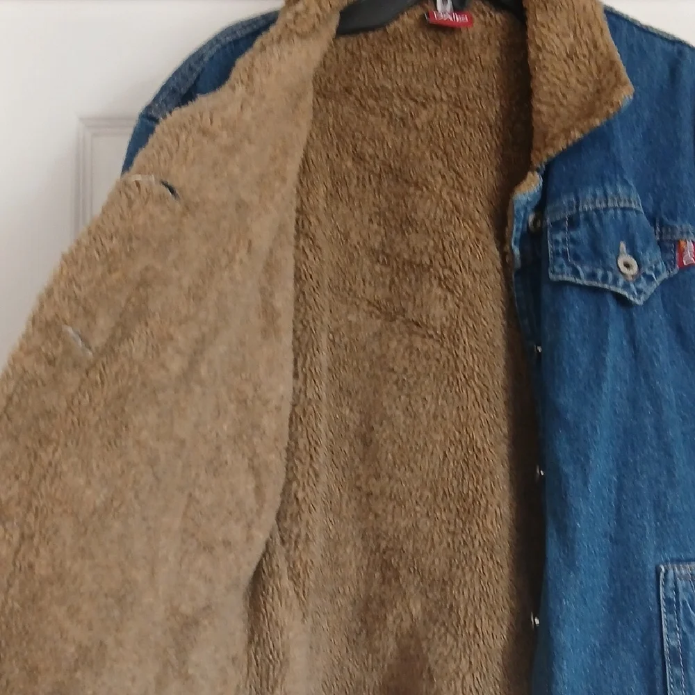Alba Blue Denim Jacket with Warm Brown Lining - Picture 5 of 14